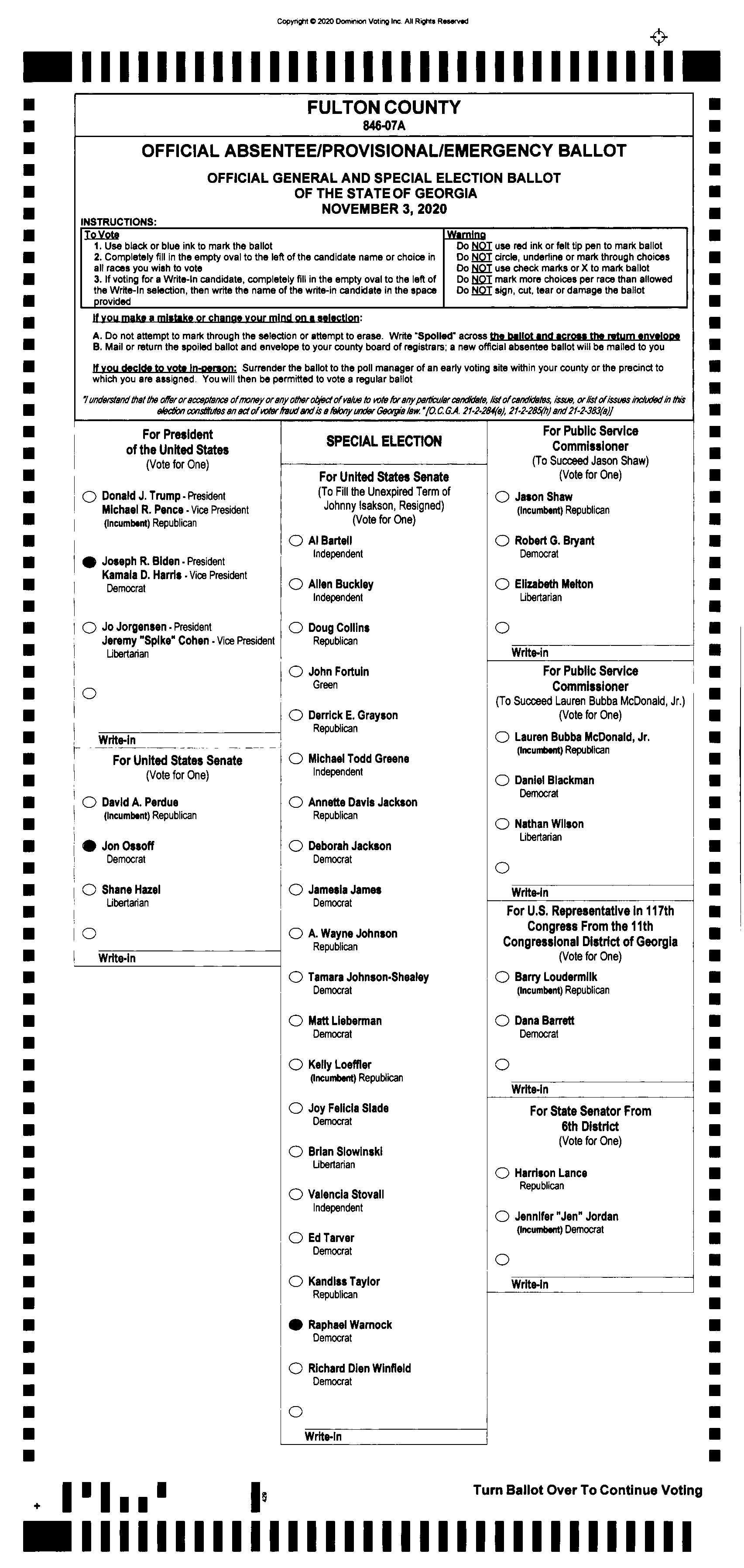 Doubled Ballot